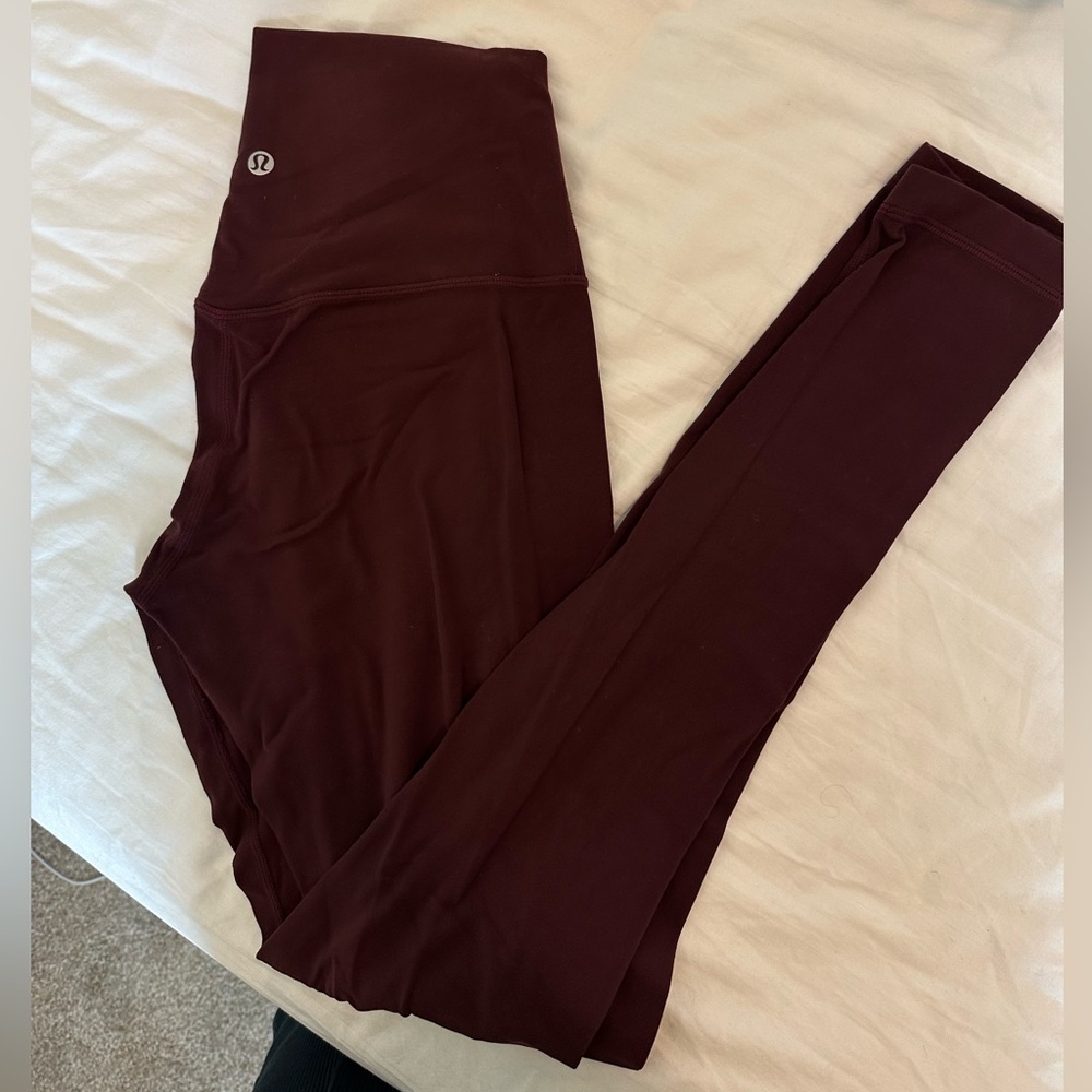 lululemon align leggings red merlot 28 inch